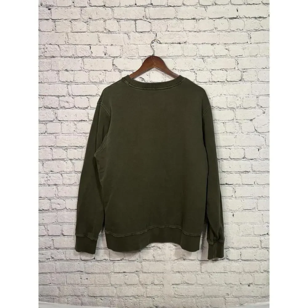 Banana Republic Olive Green Embroidered Sweatshirt‎ XL